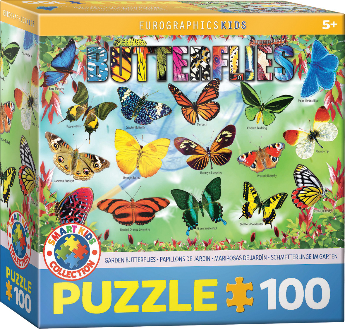 Eurographics Puzzel Tuin met vlinders, 100 stukjes, 48 x 33 cm