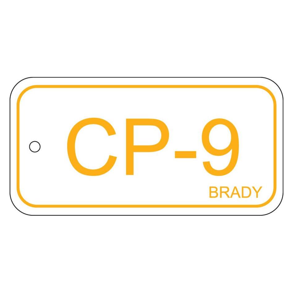 Brady B-7527, Polypropylen Schild, Energy Source Tag - Control Panel, 75 x 38mm, Gelb auf Weiss, Be (ENERGY TAG-CP-9-75X38MM-PP/25)