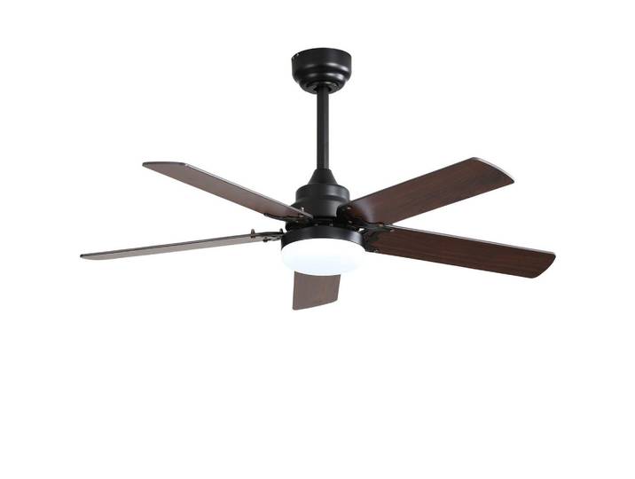 ComfortXL Deckenventilator De-16333 42 Zoll LED & Speicherfunktion, Walnussfarben, LED integrated, 106.68x24.38x106.68 cm, Lampen & Leuchten, Innenbeleuchtung, Deckenleuchten, Deckenleuchten