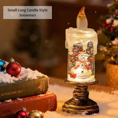 Uplifted Goods Christmas LED Electronic Candle Light snowman