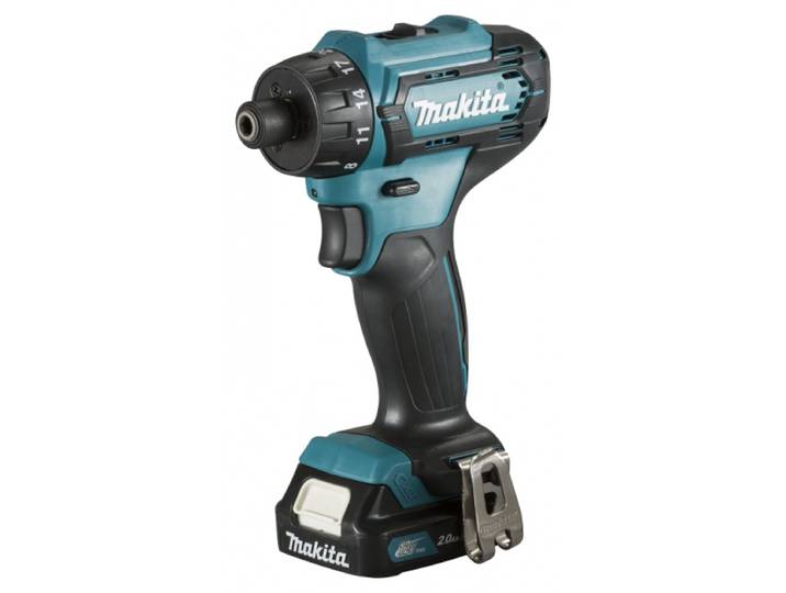 Makita Perceuse/visseuse 12V Mandrin 6 angles 30/14Nm 2X2.0Ah Df033Dsae