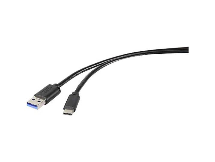 Renkforce RF-4535908 USB-kabel USB 3.2 Gen1 USB-A stekker, USB-C stekker 3.00 m Zwart