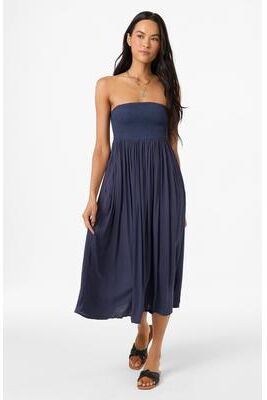 O'Neill s Piper Midi Dress in Navy, Size Small, Viscose