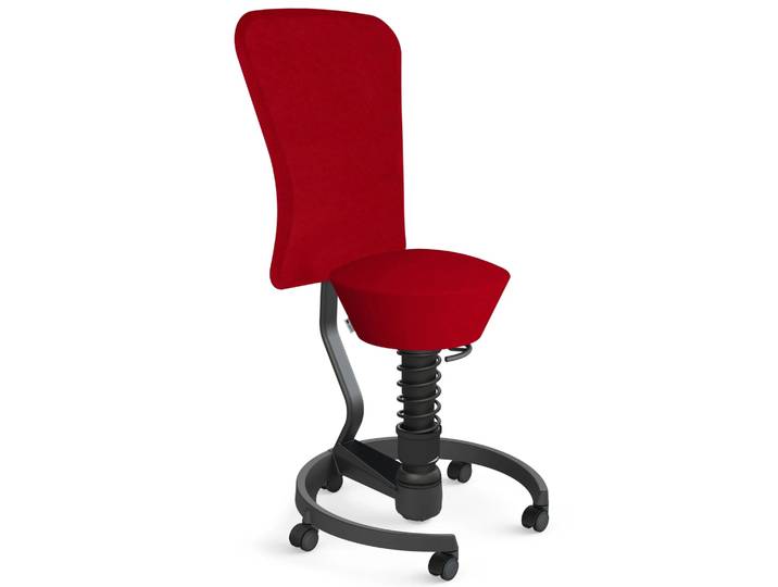 AERIS SWOPPER MIT ROLLEN UND LEHNE - Swopper Standard Mikrofaser Rot