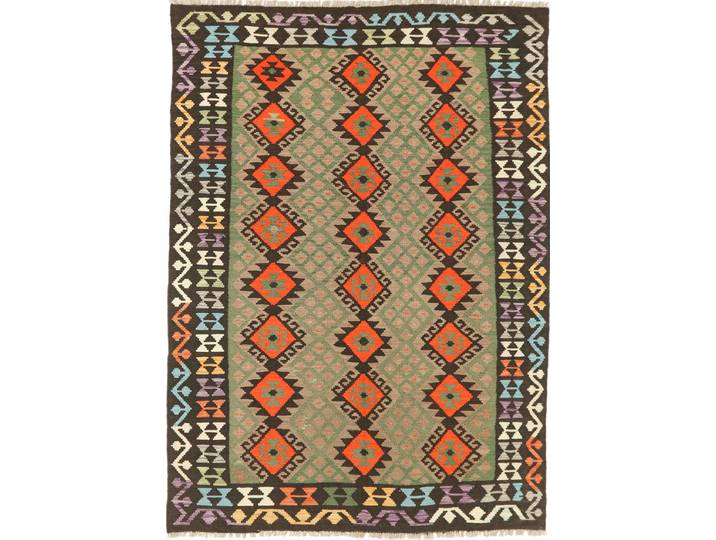 Kelim Afghan Heritage Teppich 178x242 Handgewebt Orientteppich Wolle