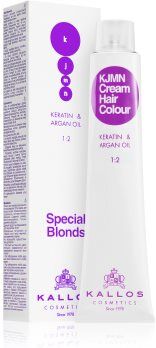 Kallos KJMN Professional Cream Hair Colour Keratin & Argan Oil coloração de cabelo tom 90.02 Violet Blond 100 ml. KJMN Professional Cream Hair Colour Keratin & Argan Oil
