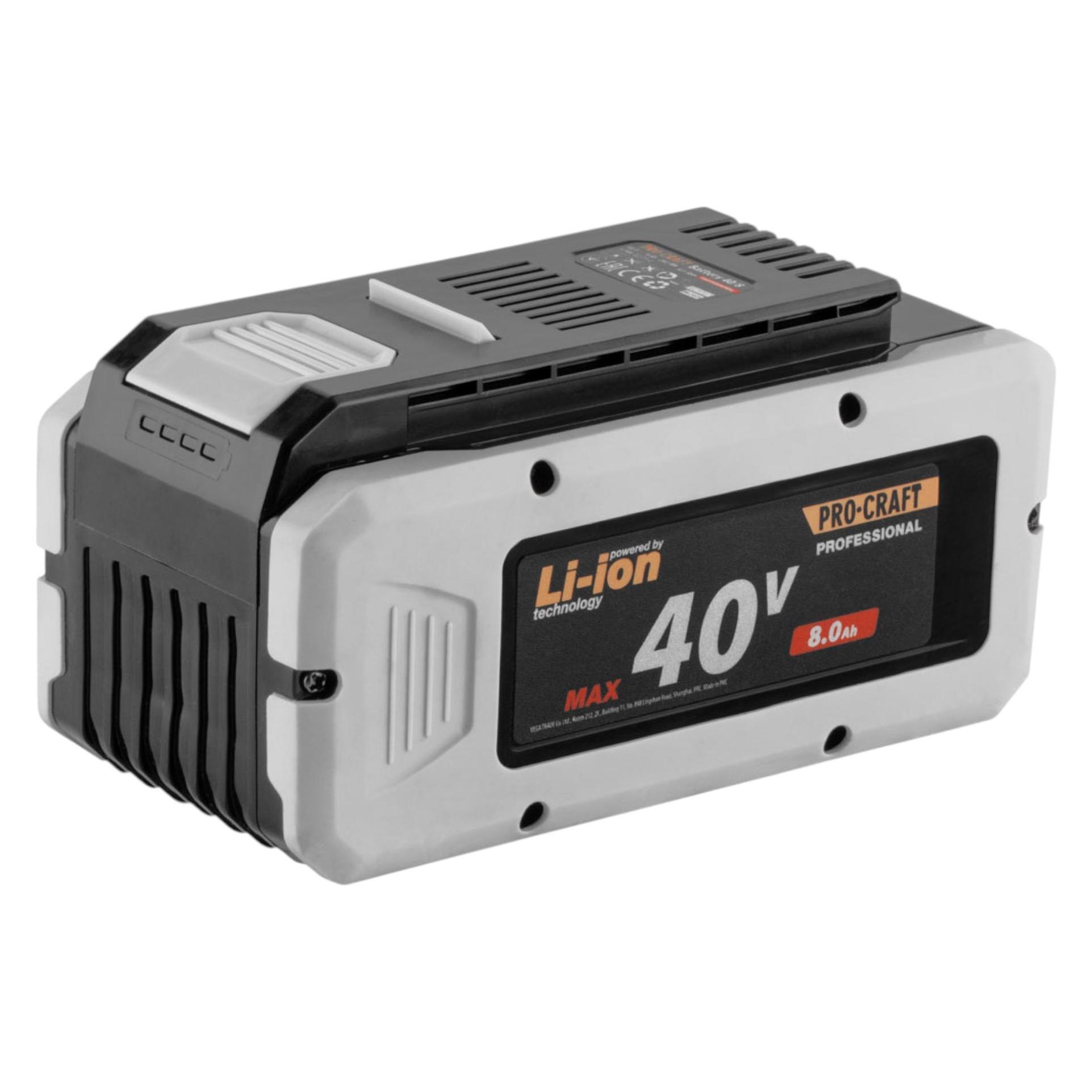 Procraft 40/8 Akku 40 V 8,0 Ah / 8000 mAh Li-Ion mit Ladestandsanzeige (40 V) (40/8)