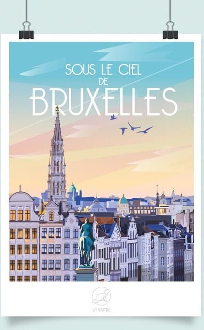 Affiche - Bruxelles  - 42 x 60 cm   La Loutre