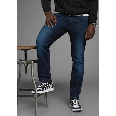 Gerade Jeans ARIZONA, Herren, Gr. 42, Länge 32, blau (dunkelblauus32), Denim/Jeans, Obermaterial: 98% Baumwolle, 2% Elasthan, unifarben, Basic, straight fit lang, Jeans, gerade geschnittenes Bein, niedrige Leibhöhe