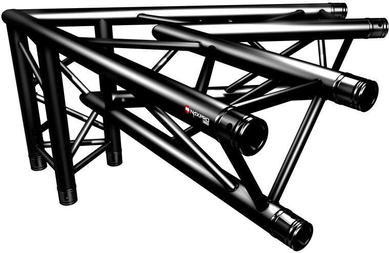 Naxpro-Truss Traversen Naxpro Truss Fd 33 C20-3 60° 3 Weg Winkel Bracing 25x3 Mm Schwarz