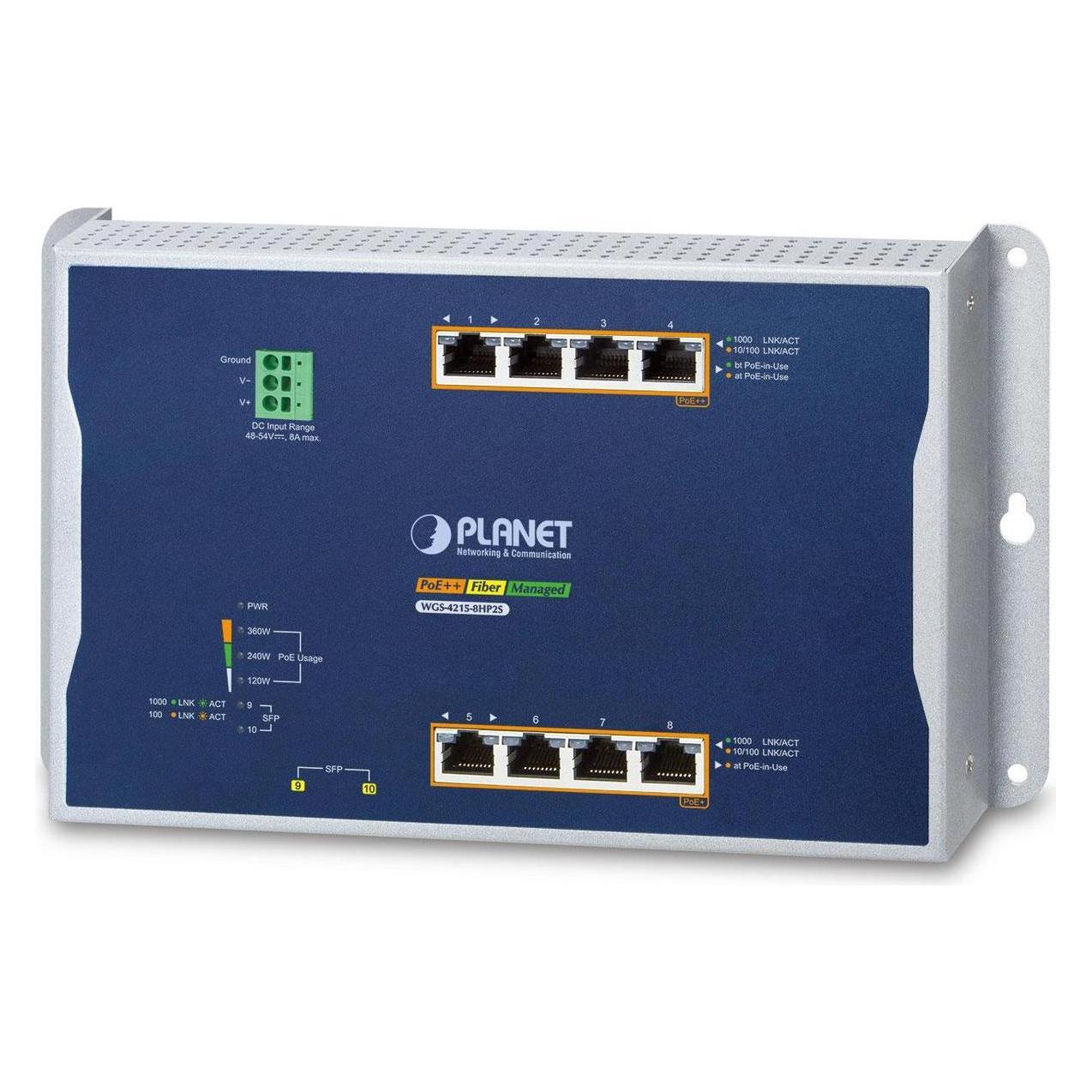 Planet IP30, IPv6/IPv4, 4-Port (8 Ports) (WGS-4215-8HP2S)