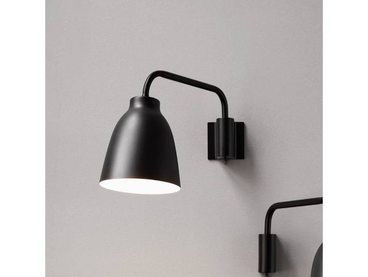 Caravaggio Read Wandleuchte Schwarz - Fritz Hansen - Wohnzimmer - Design - Metall - Einflammig