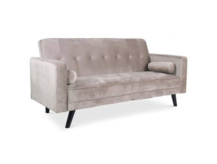 MOSAIKASA Canapé convertible clic-clac scandinave Slow Velours Taupe
