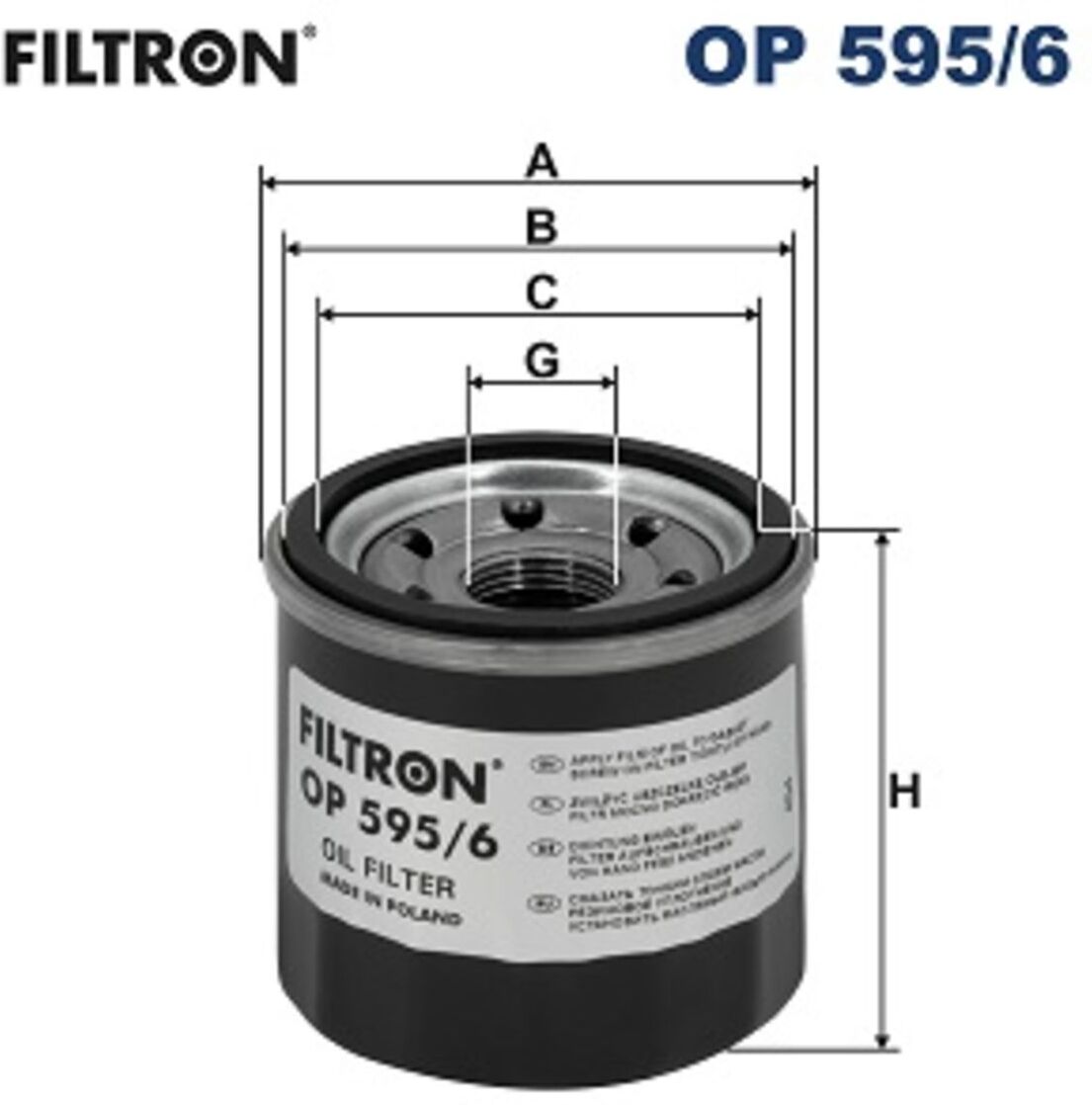 Filtron Filtro olio OP 595/6
