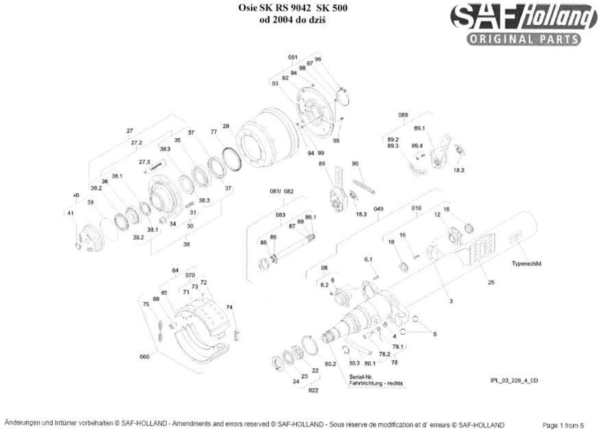 Bremsbackensatz SAF 3 434 3653 00