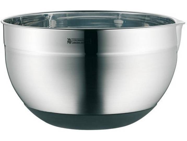 WMF Rührschüssel Gourmet, Schwarz, Silberfarben, Metall, Kunststoff, rund, Backen & Backzubehör, Rührschüsseln