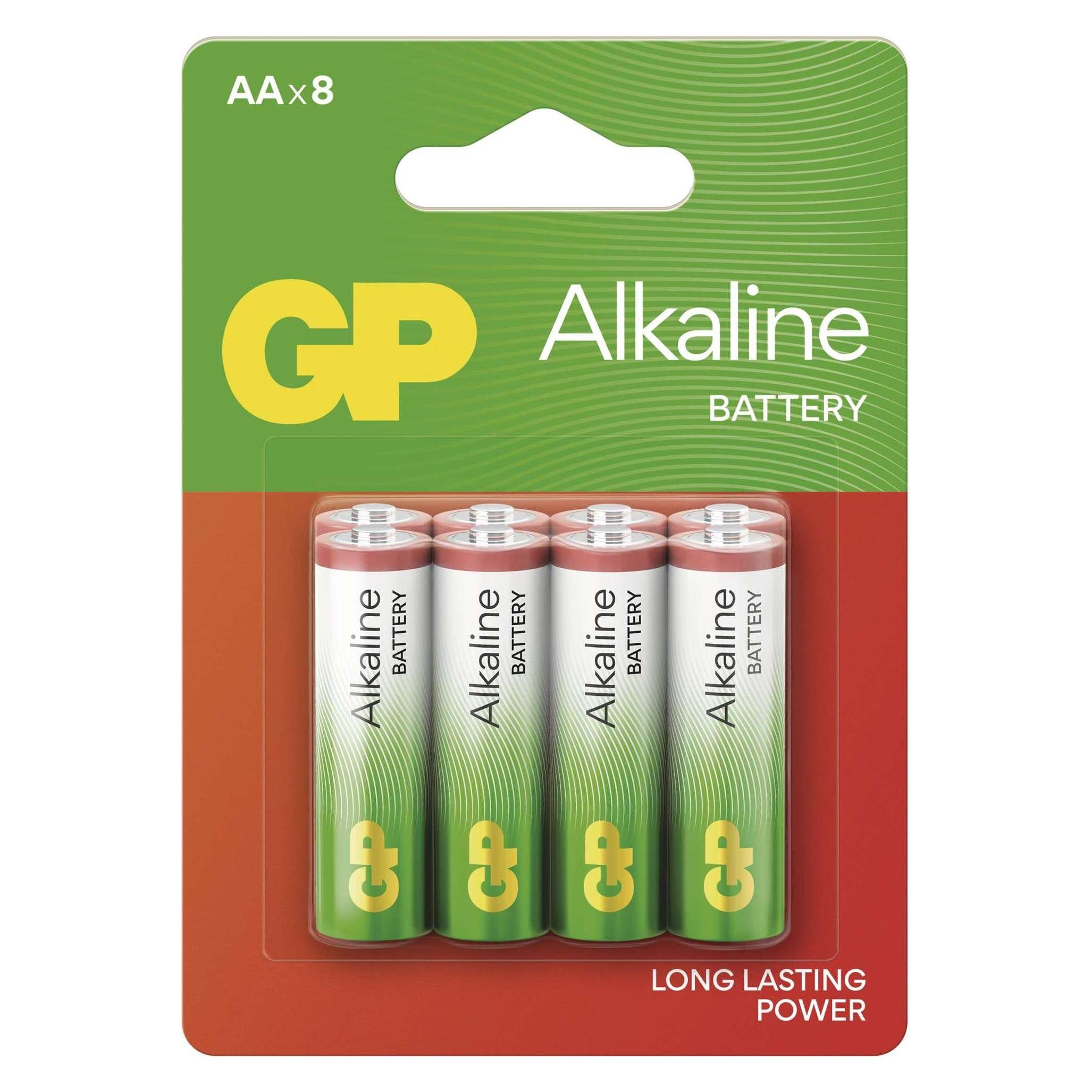 GP Batteries 8 GP Batterien Long Lasting Power Mignon AA 1,5 V (8 Stk., AA) (GPALK15A770C8)