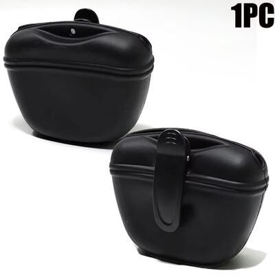 Inspired Finds TrainingBuddy Premium Waist Treat Bag Durable Snack & Reward Pouch For Dog Training a2 black