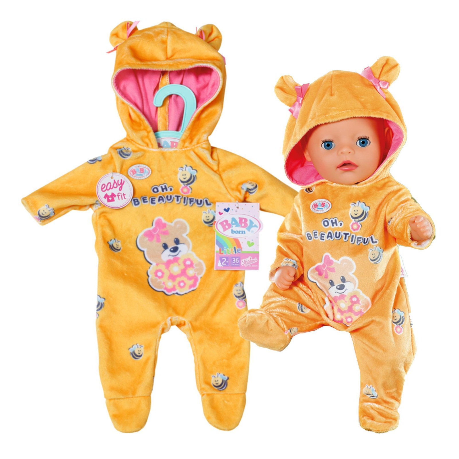 BABY born Little Bär pyjama voor poppen van 36 cm