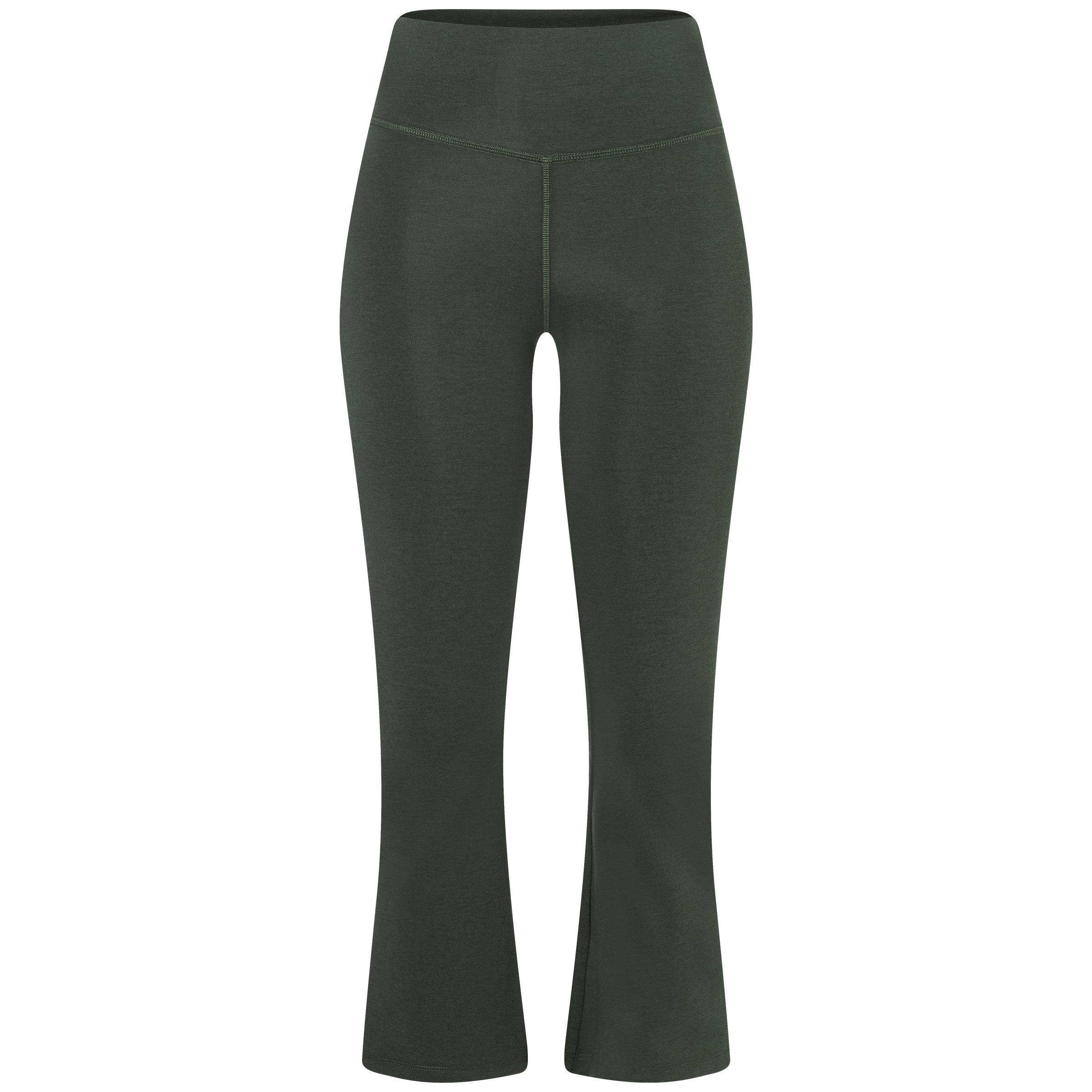 Mandala Cropped Flared Hose Damen Yogahose oliv Größe L Yoga Hautfreundlich Lyocell (Tencel)