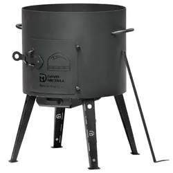 4BIG.fun Ø36 Uchag 2mm stahl Utschak Kochen im Freienofen Kessel Feuerstelle Feldküche Außenküche Eintopfofen Gulaschkanone