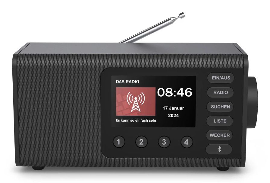 Hama 054260 DR1001 Bluetooth DAB, DAB+, FM Radio Persönlich (Schwarz) 00054260