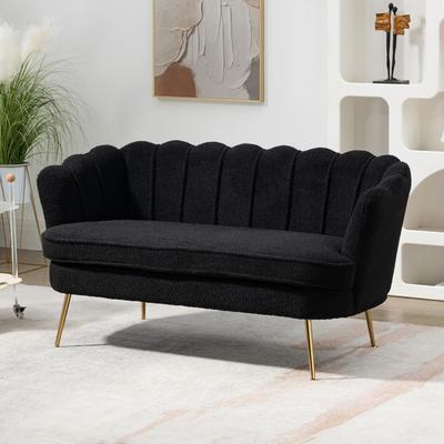 unbrand "59""W Mid-century Modern Tufted Loveseat,2-Seater Sofa Chair For Apartment Living Room"