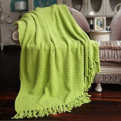 Home Soft Things Knitted Tweed Couch Throw