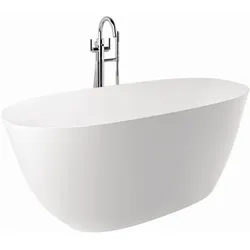 Kludi RESA O Badewanne 51BF0353 Oval, 160 x 70 x 58 cm, Ablauf enthalten, Mattweiß
