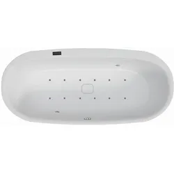 Hoesch Monolith Whirlwanne iSensi Oval 1700x750 (Monolith) mit Air System und Ablaufgarnitur 3844i.110305001