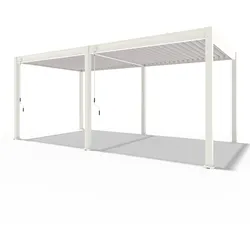 Pergoline Trumpf Pergola Alu Stahl 3 m x 6 m weiß