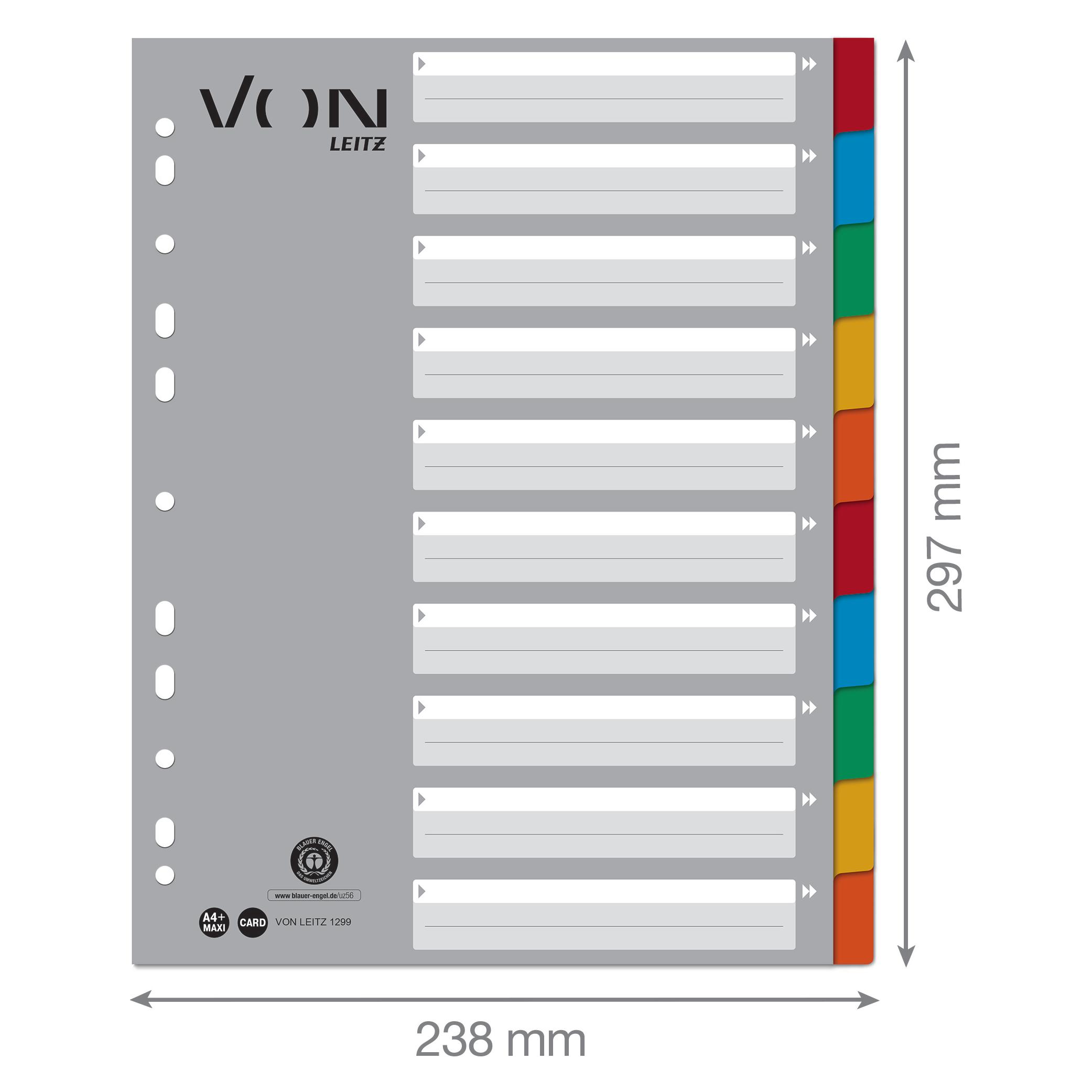 von Register 10 Taben, A4, 1-10 (1299-00-00)