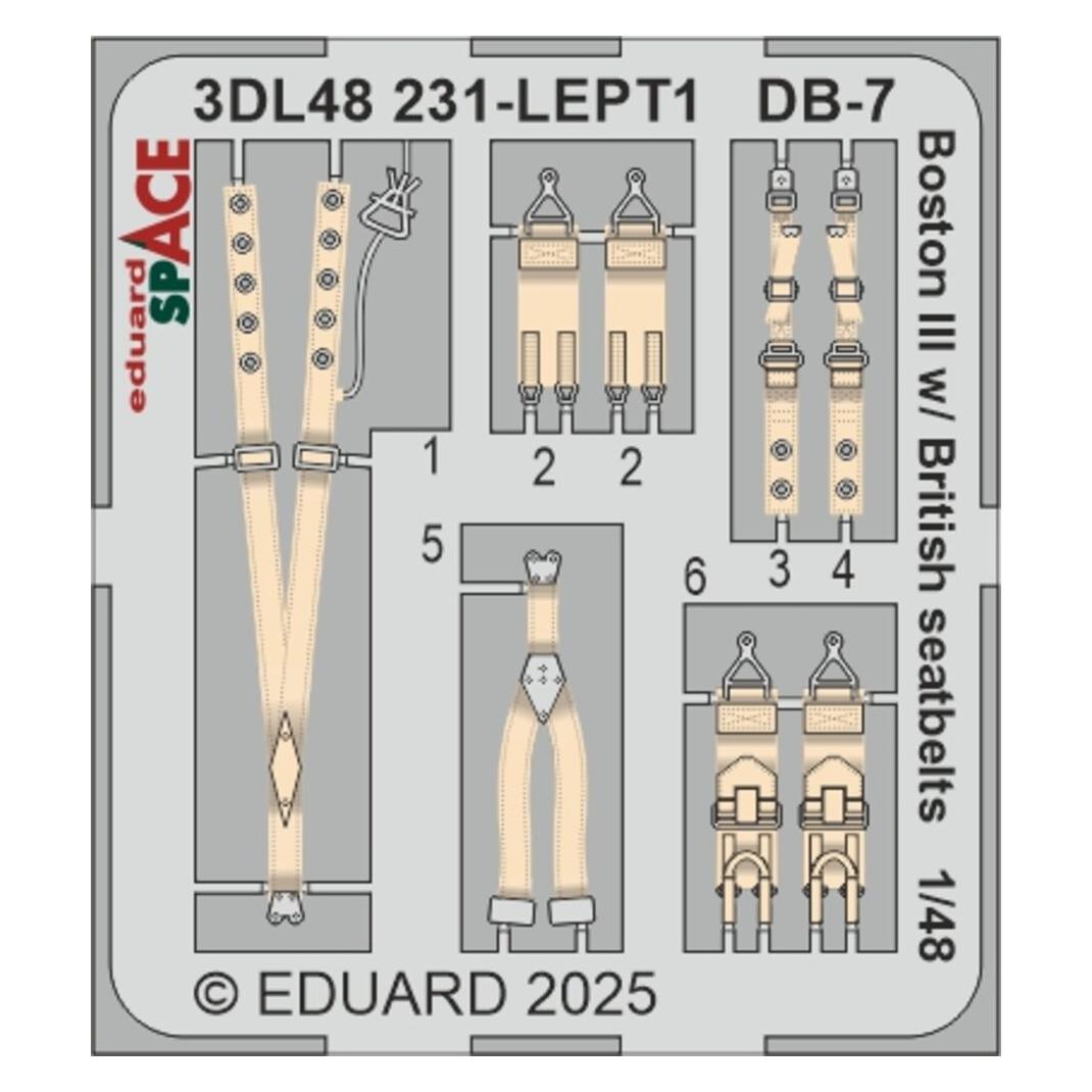 Eduard DB-7 Boston III w/ British seatbelts SPACE HKM (3DL48231)
