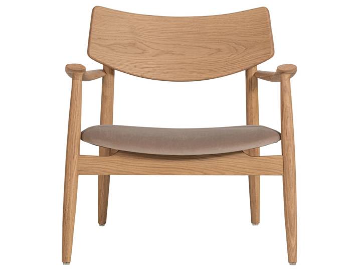 Fauteuil en bois de chêne naturel