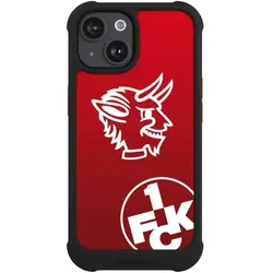 Nivocase Hülle für Apple iPhone 15 Stossfeste Handyhülle NIVOmax Case Schwarz 1. FC Kaiserslautern (Apple iPhone 15), Smartphone Hülle, Schwarz