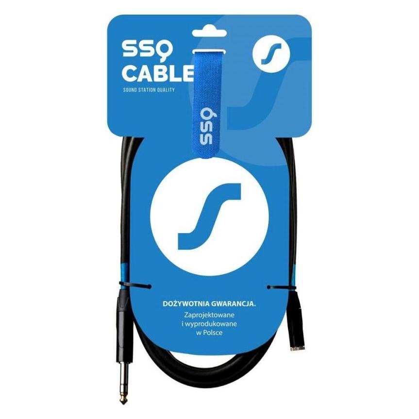 SSQ JSG5 - Jack stereo 6 3 / Gniazdo jack stereo 3 5 (5 m) (SS-2070)