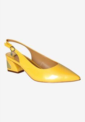 Women's Shayanne Slingback Pump by J. Renee in Lemon (Size 10 M)