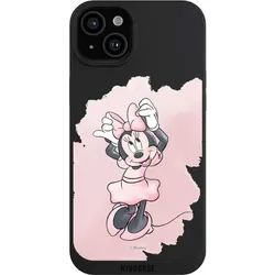 Nivocase Handyhülle für Apple iPhone 15 Plus Hülle NIVOpure Case Schwarz Disney Motiv ohne Hintergrund (Apple iPhone 15 Plus), Smartphone Hülle, Schwarz
