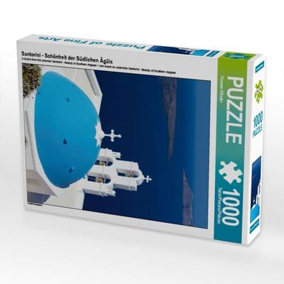 CALVENDO Puzzle Santorini - Schönheit der Südlichen Ägäis 1000 Teile Puzzle hoch | 1000 Teile Lege-Größe 64 × 48 cm Foto-Puzzle für glückliche Stunden