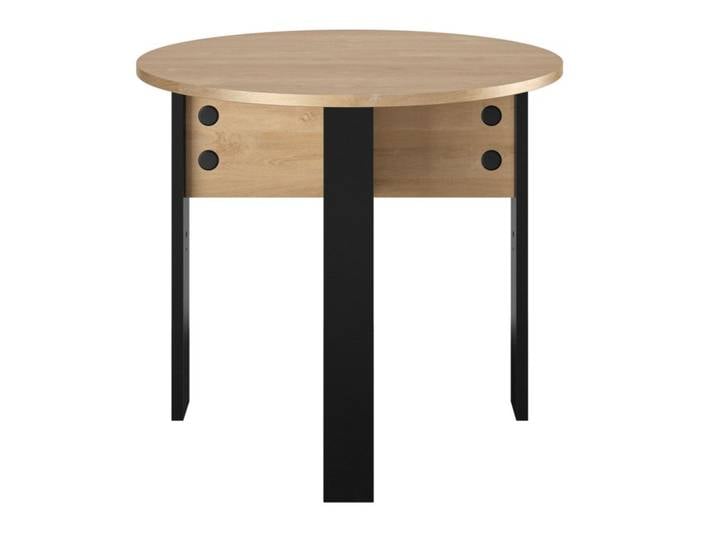 Table ronde FARO imitation Chêne et noir
