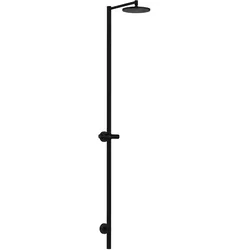 Hansgrohe AXOR Starck Nature Duschsäule, mattschwarz, Brausekopfgröße 240 mm, PowderRain Strahlart, max. Durchfluss 12,2 l/min bei 3 bar, für Outdoor geeignet