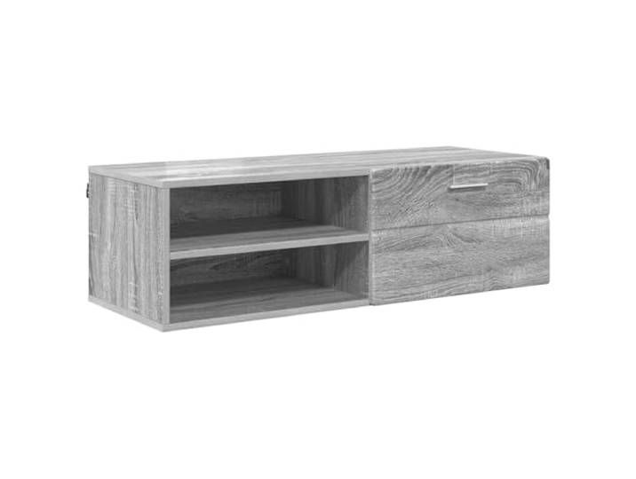 Makastle TV-Schrank Wandmontage 100,5x39x30 cm Grau Sonoma