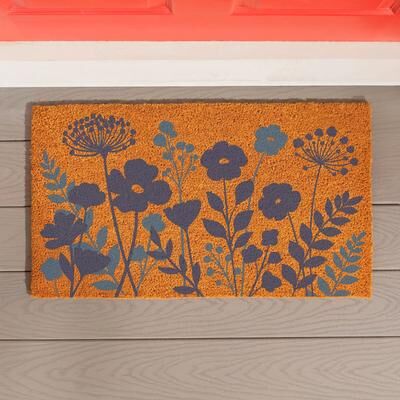 Evergreen "Gilded Meadow Coir Door Mat, 30"" x 18"" - 30"" x 18"""