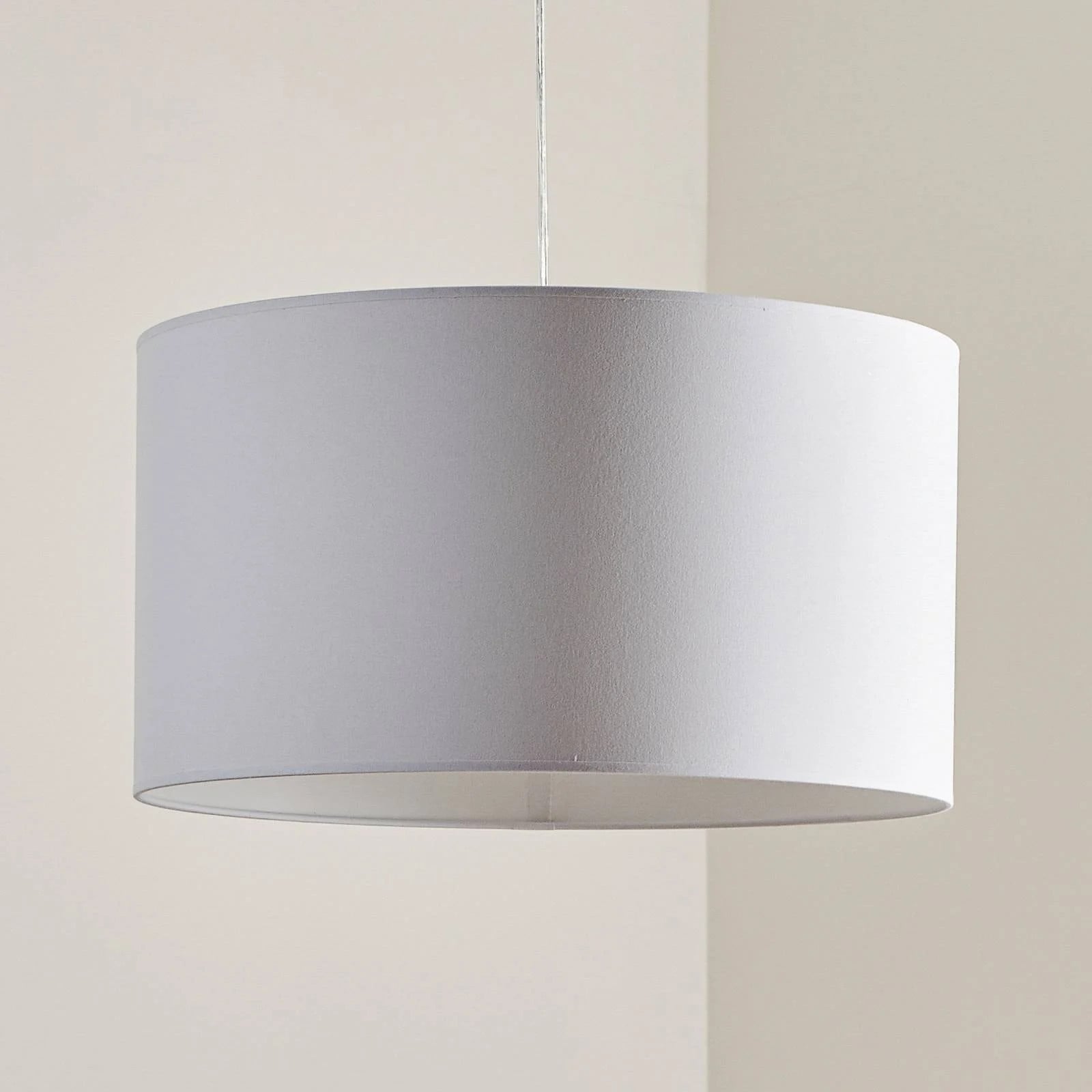 Duolla Hanglamp Roller, Modern, Wit/Chroom, Textiel, Dimbaar