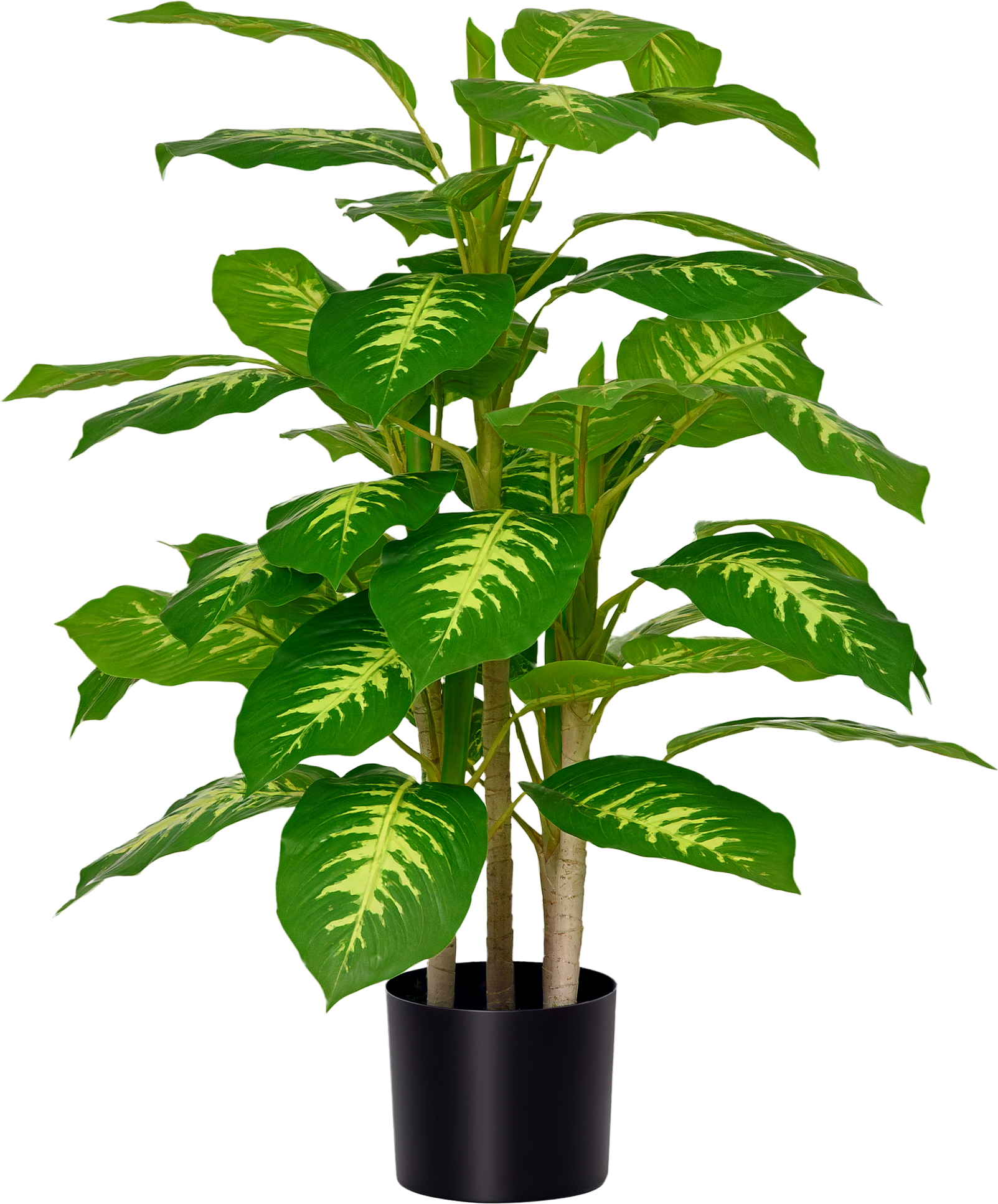 Homcom Pianta Artificiale Sempreverde con Vaso Φ17x14.5 cm Nero per Interni ed Esterni, Altezza Pianta 95 cm Aosom