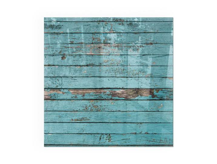 Tulup Kaminbodenplatte 50x50 cm - Bretter im rustikalen Stil, Türkis, Glas, Quadratisch, 50x50x0.4 cm, Elektrogeräte, Heizgeräte, Elektrokamine