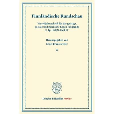 Finnländische Rundschau., Taschenbuch von , Duncker & Humblot, 978-3-428-16321-2