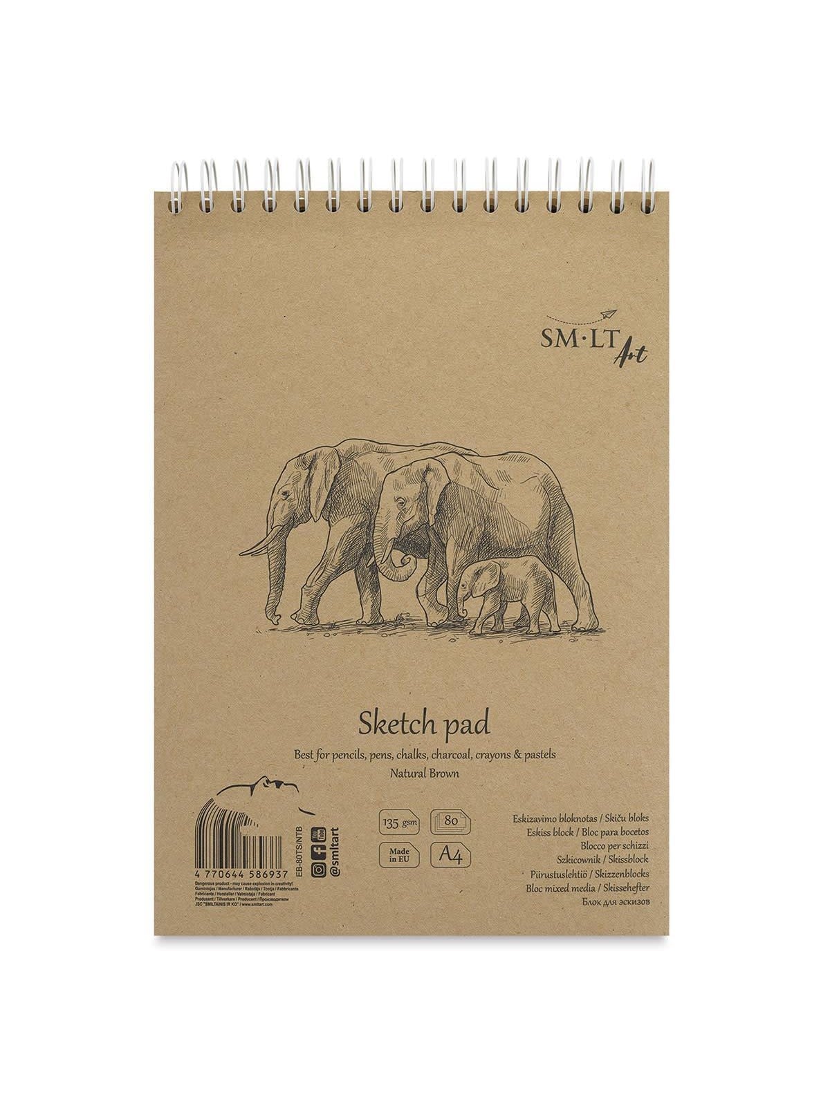 SMLT Drawing pad SKITSE NATUR. BROWN A4. 135g