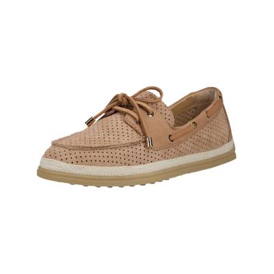 Bootsschuh DOLCE VITA "Dolce Vita Halbschuhe Leder", Damen, Gr. 39, beige, Leder, Schuhe Bootsschuh
