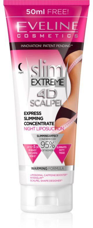 Eveline Cosmetics Slim Extreme 4D Scalpel sérum de nuit ultra-concentré effet chauffant 250 ml